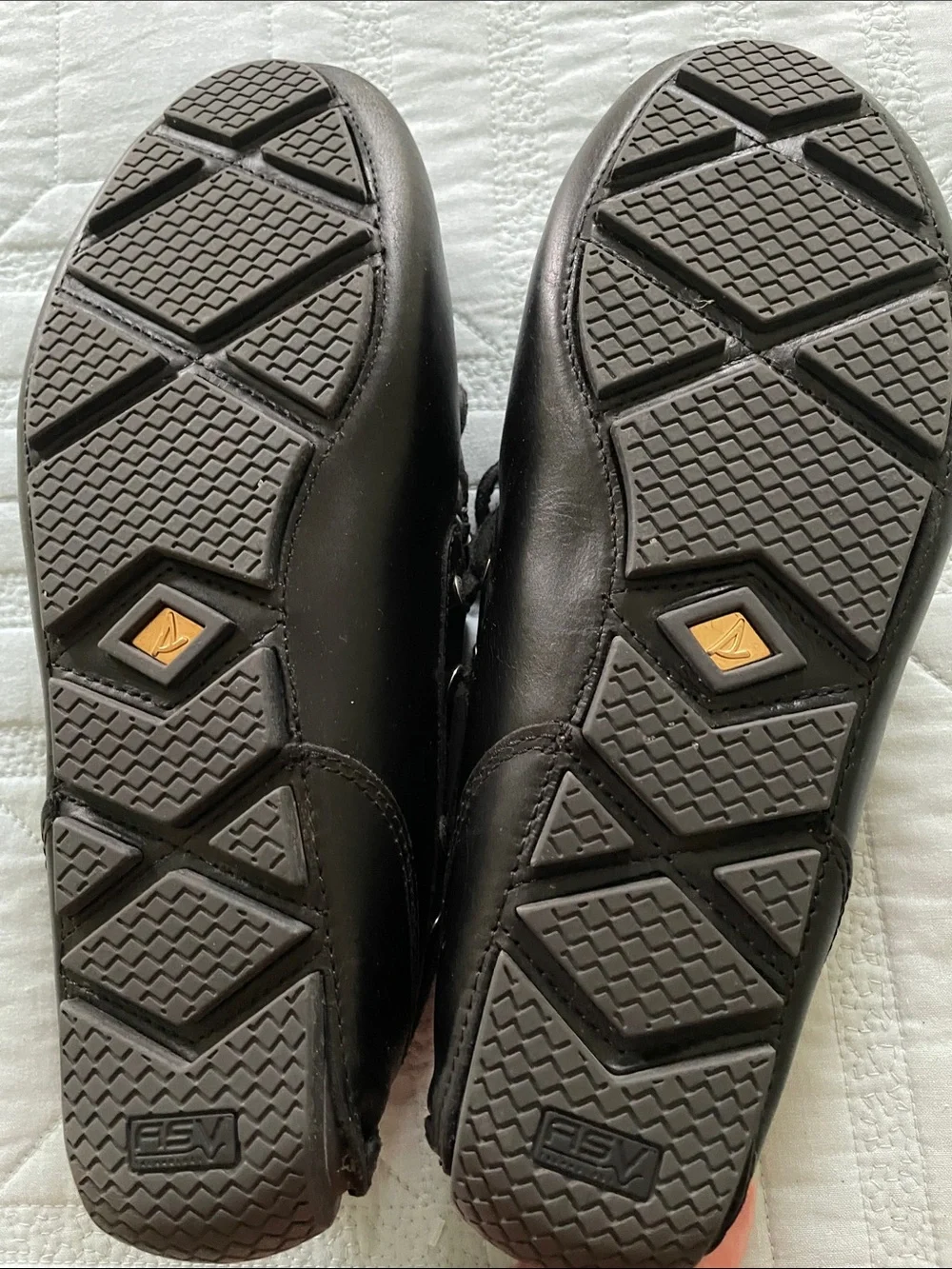 Sperry Men’s Black Leather Boat Shoes 8W